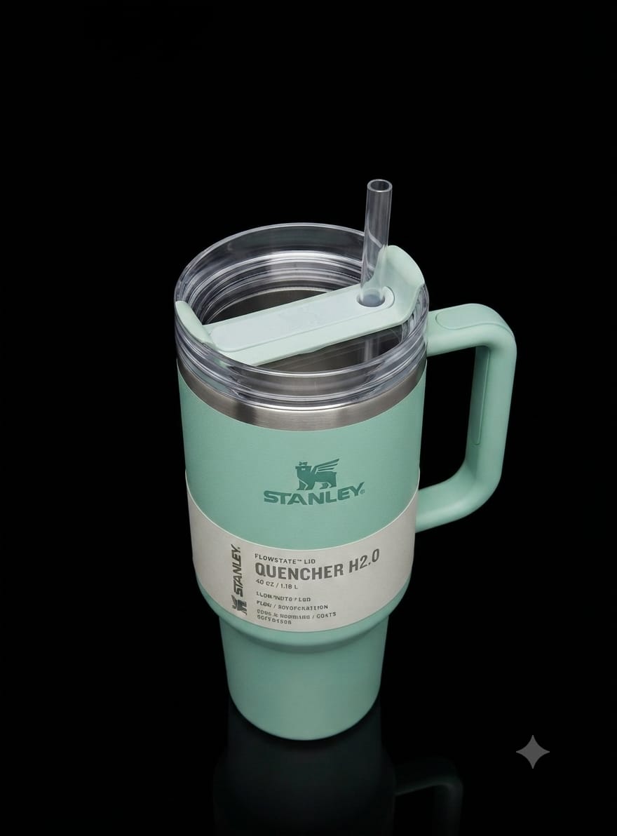 Bigman Aqua Tumbler 40oz – Premium Stainless Steel Insulated Travel Mug with Handle & Straw