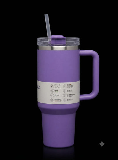 Bigman Amethyst Tumbler 40oz – Premium Stainless Steel Insulated Travel Mug with Handle & Straw