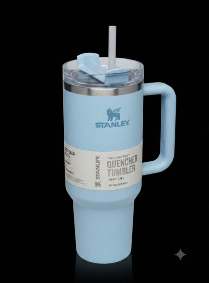 Bigman Ice Blue Tumbler 40oz – Premium Stainless Steel Insulated Travel Mug with Handle & Straw