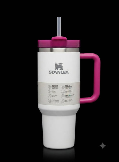 Bigman Pearl Tumbler 40oz – Premium Stainless Steel Insulated Travel Mug with Handle & Straw