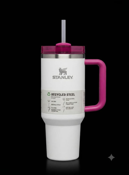 Bigman Pearl Tumbler 40oz – Premium Stainless Steel Insulated Travel Mug with Handle & Straw