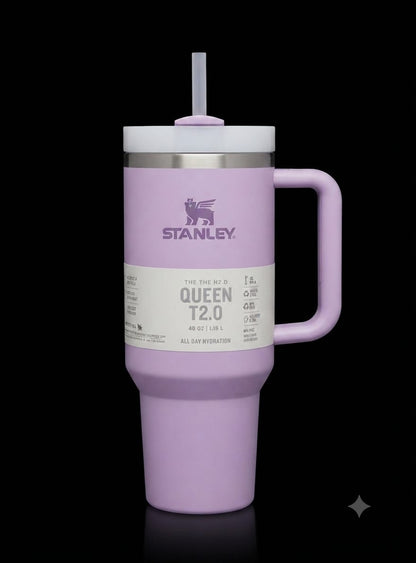 Bigman Lilac Tumbler 40oz – Premium Stainless Steel Insulated Travel Mug with Handle & Straw