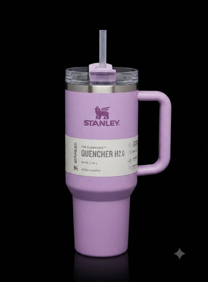 Bigman Lilac Tumbler 40oz – Premium Stainless Steel Insulated Travel Mug with Handle & Straw
