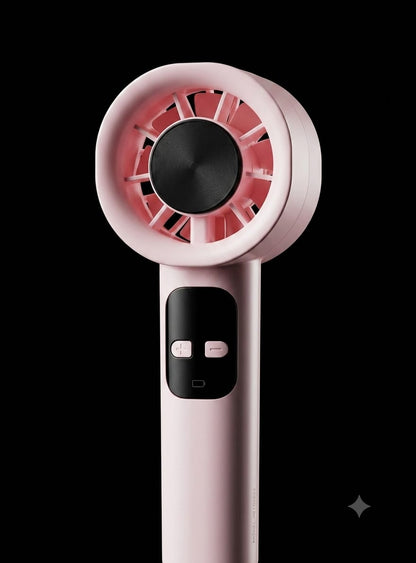 Bigman Pocket Breeze Fan – Rechargeable Handheld Turbo Fan with Digital Display