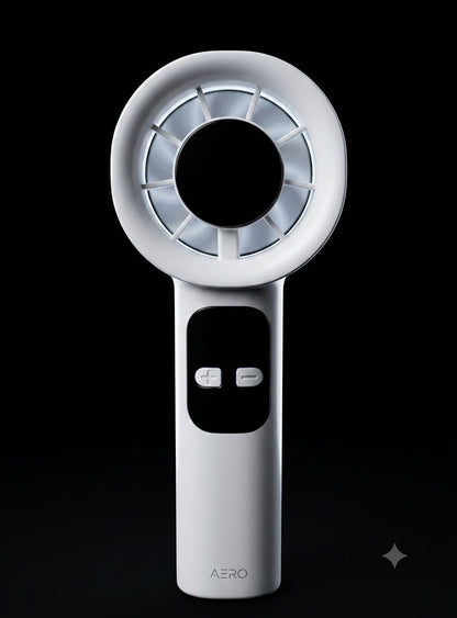 Bigman Pocket Breeze Fan – Rechargeable Handheld Turbo Fan with Digital Display
