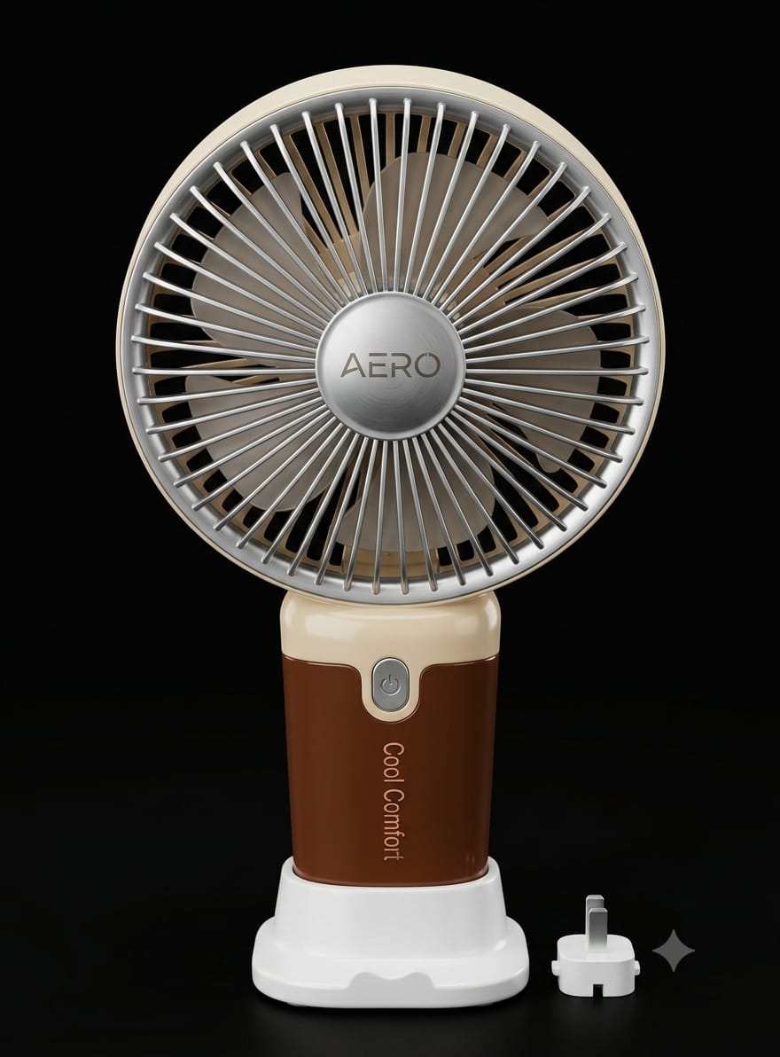 Bigman AirFlow Mini Fan – Rechargeable Portable Handheld & Desk Fan