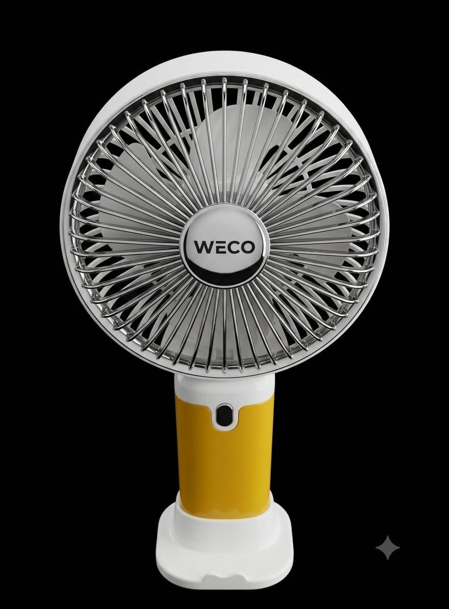 Bigman CoolComfort Fan – Rechargeable Portable Handheld & Desk Fan
