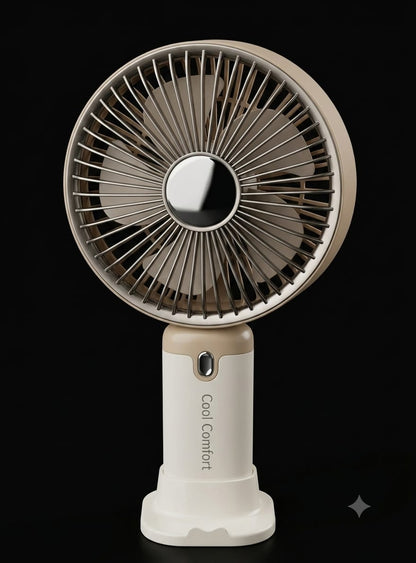 Bigman CoolComfort Fan – Rechargeable Portable Handheld & Desk Fan