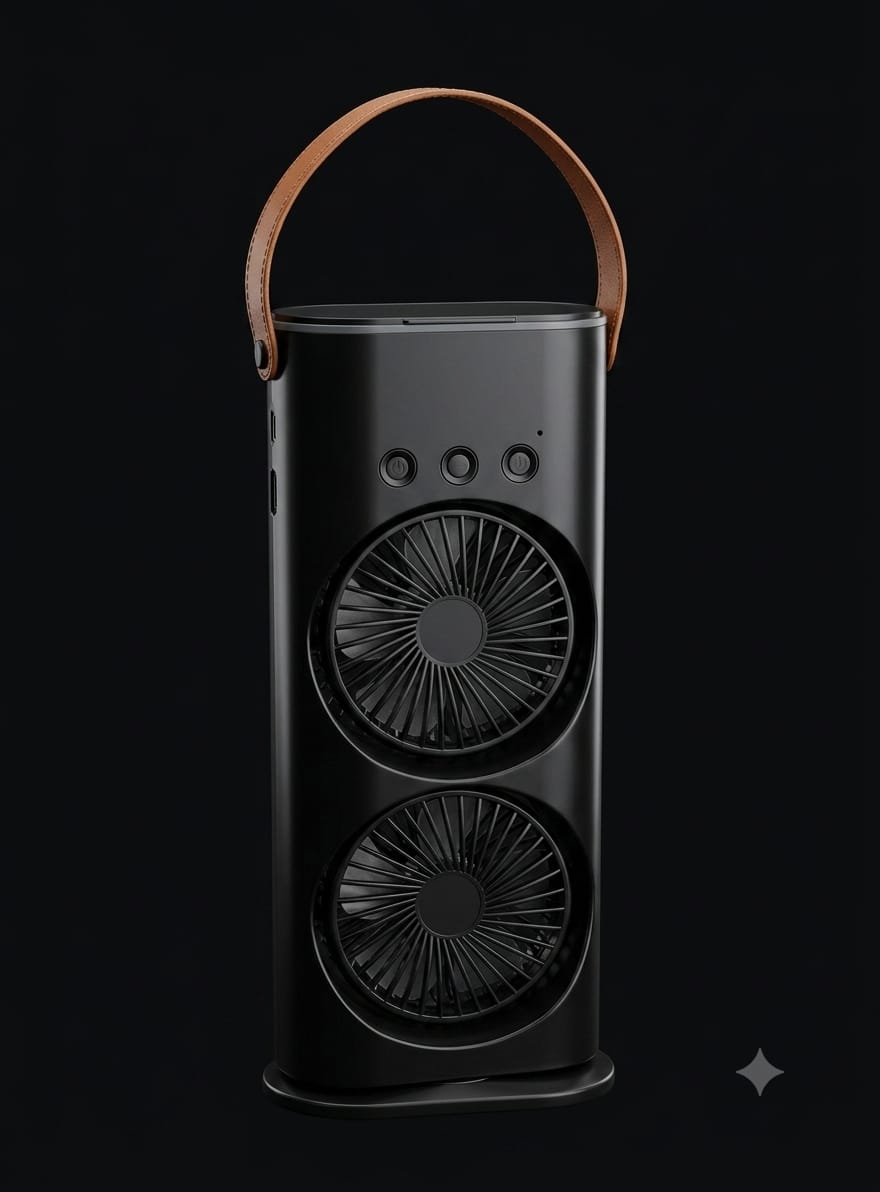 Bigman TwinCool Fan – Dual Rechargeable Portable Cooling Fan