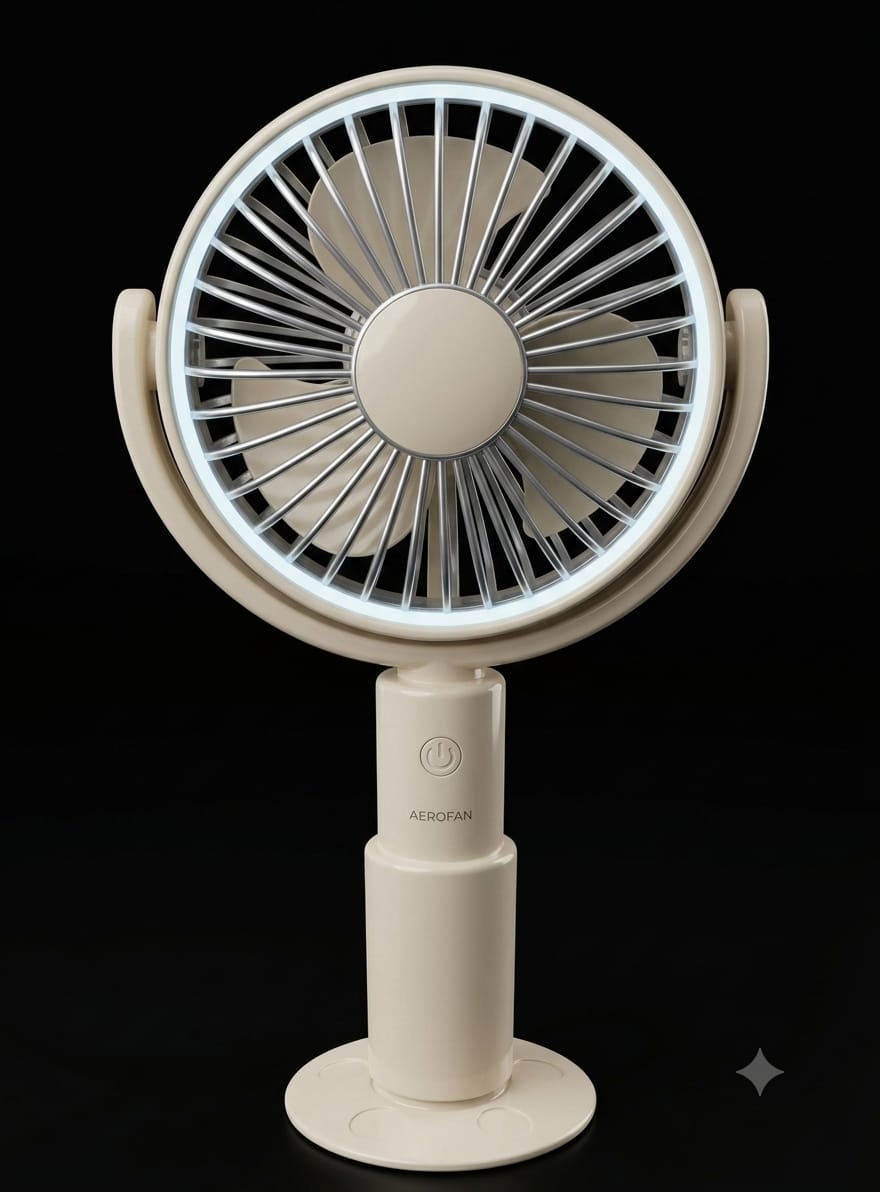 Bigman AeroStream Fan – Rechargeable Portable Handheld & Desk Fan