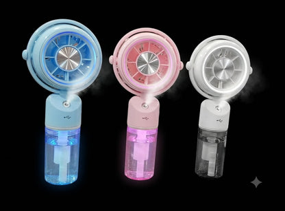 Bigman MistBreeze Fan – Rechargeable Portable Cooling Fan with Mist Spray & LED Light