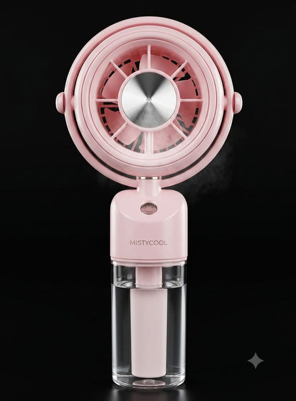 Bigman MistBreeze Fan – Rechargeable Portable Cooling Fan with Mist Spray & LED Light