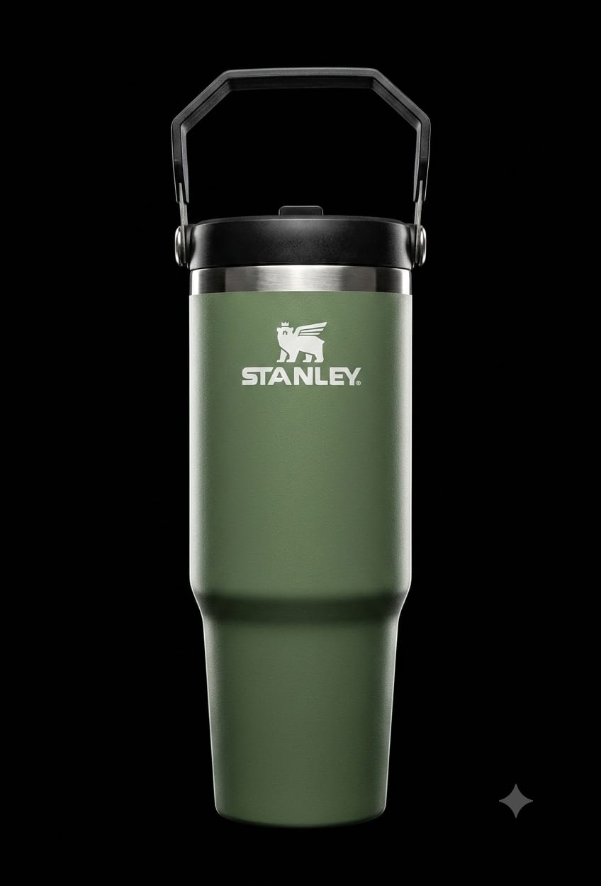 Bigman Premium Stainless Steel Insulated Tumbler with Handle | Hot & Cold Travel Mug | Leakproof