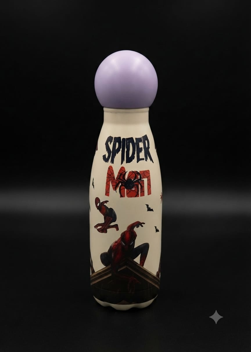 Bigman Spider Hero Kids Stainless Steel Water Bottle | Insulated Hot & Cold Flask