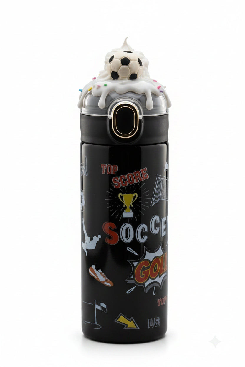 BIGMAN Kids Football | Flip-Top Insulated Bottle