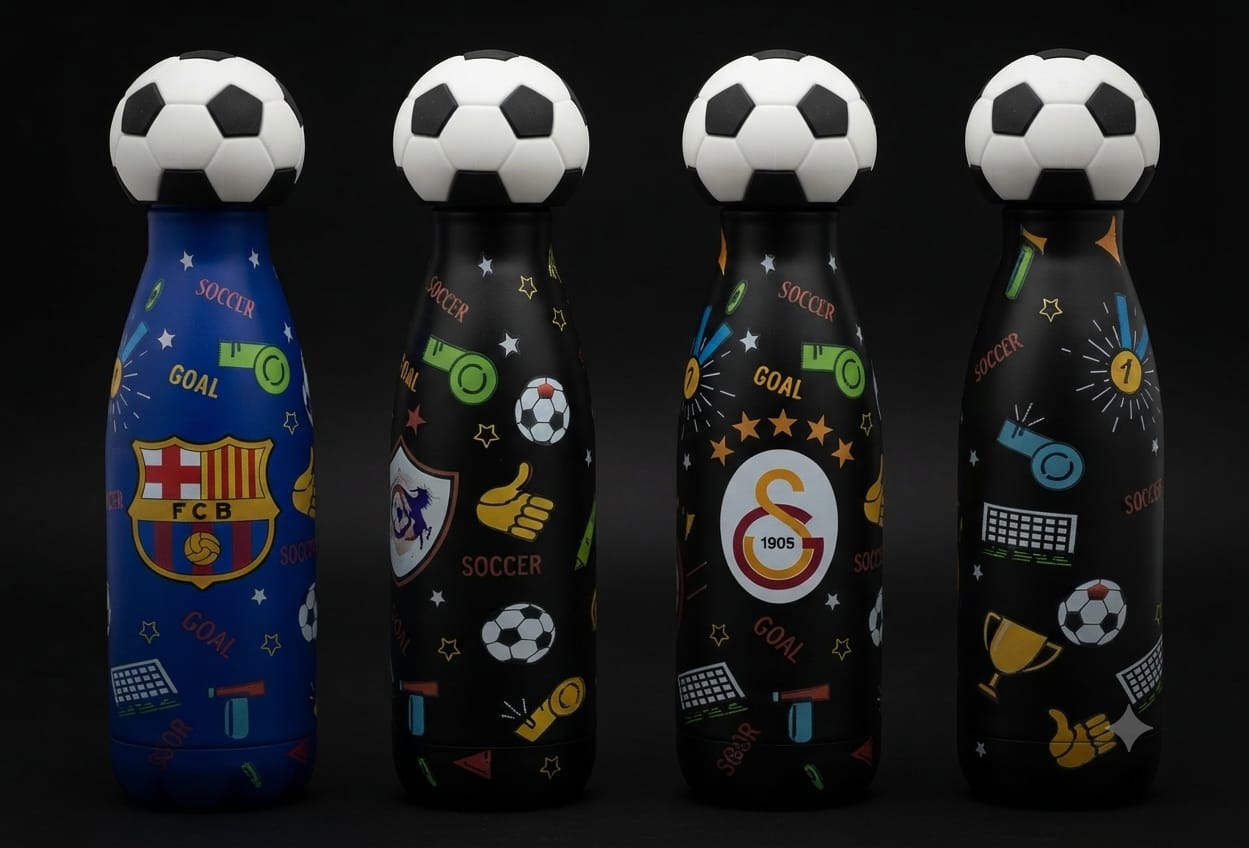 Bigman Kids Football Stainless Steel Water Bottle | Insulated Hot & Cold Bottle