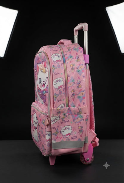 Bigman Love Cats Trolley School Backpack for Girls