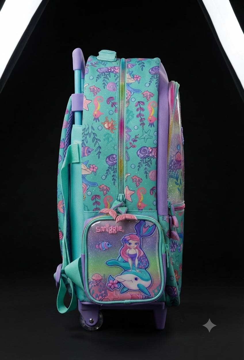Bigman Mermaid Trolley School Backpack for Girls