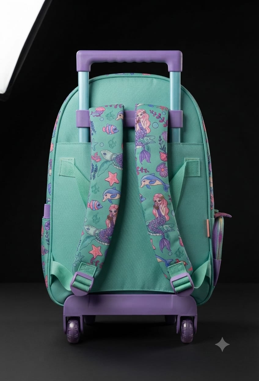 Bigman Mermaid Trolley School Backpack for Girls