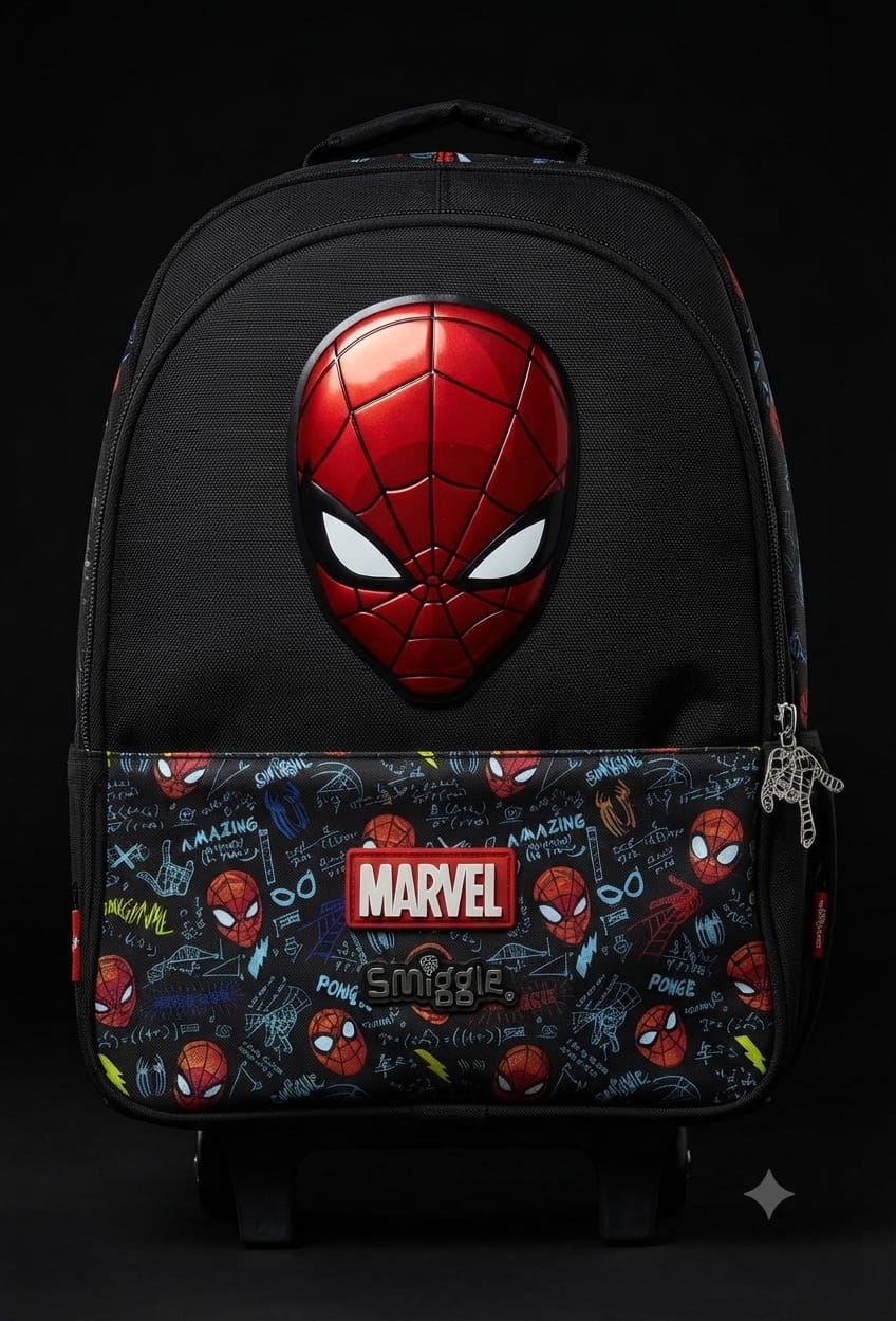 Bigman Spider Hero Trolley School Backpack for Kids