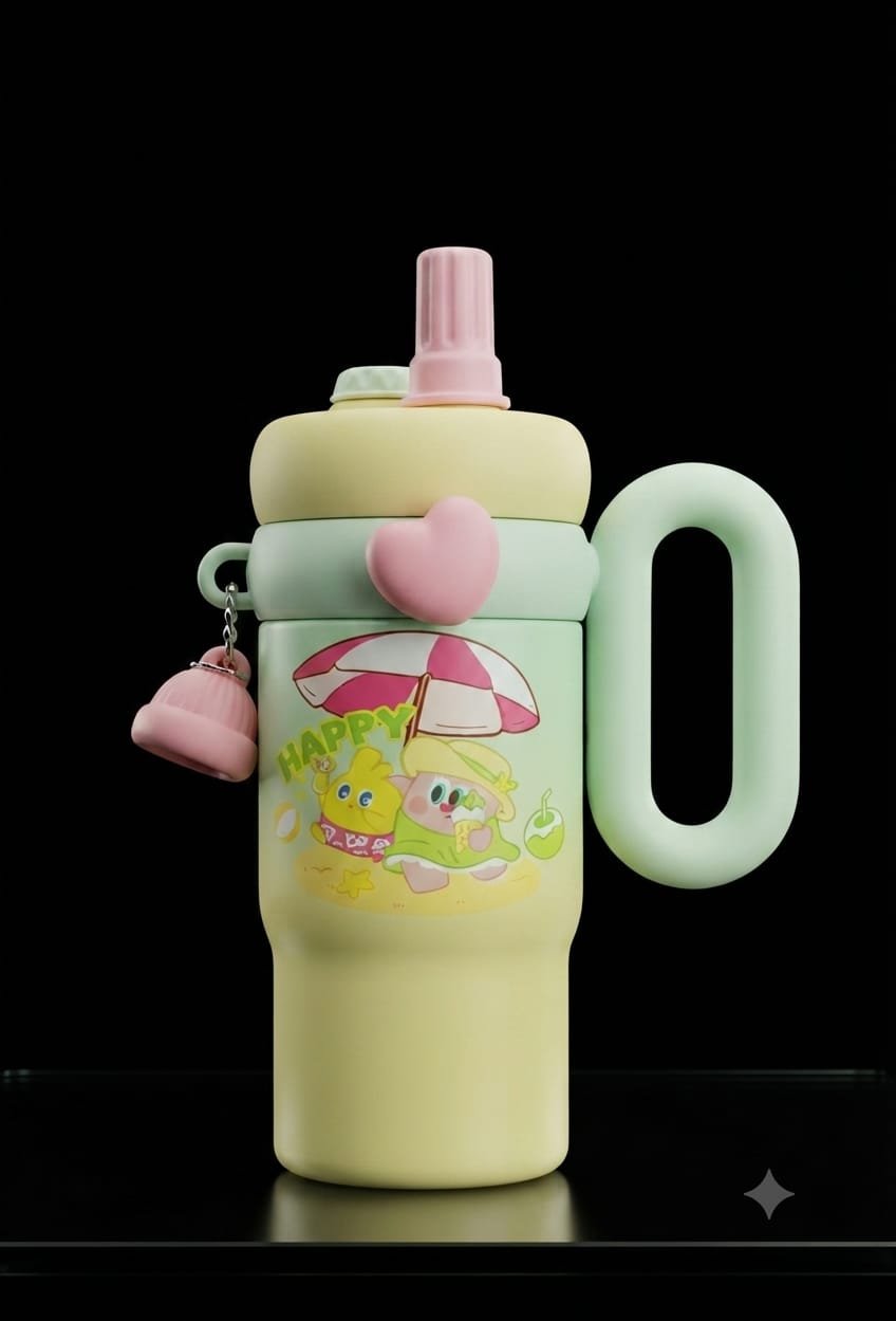 Bigman Cute Character Tumbler with Handle
