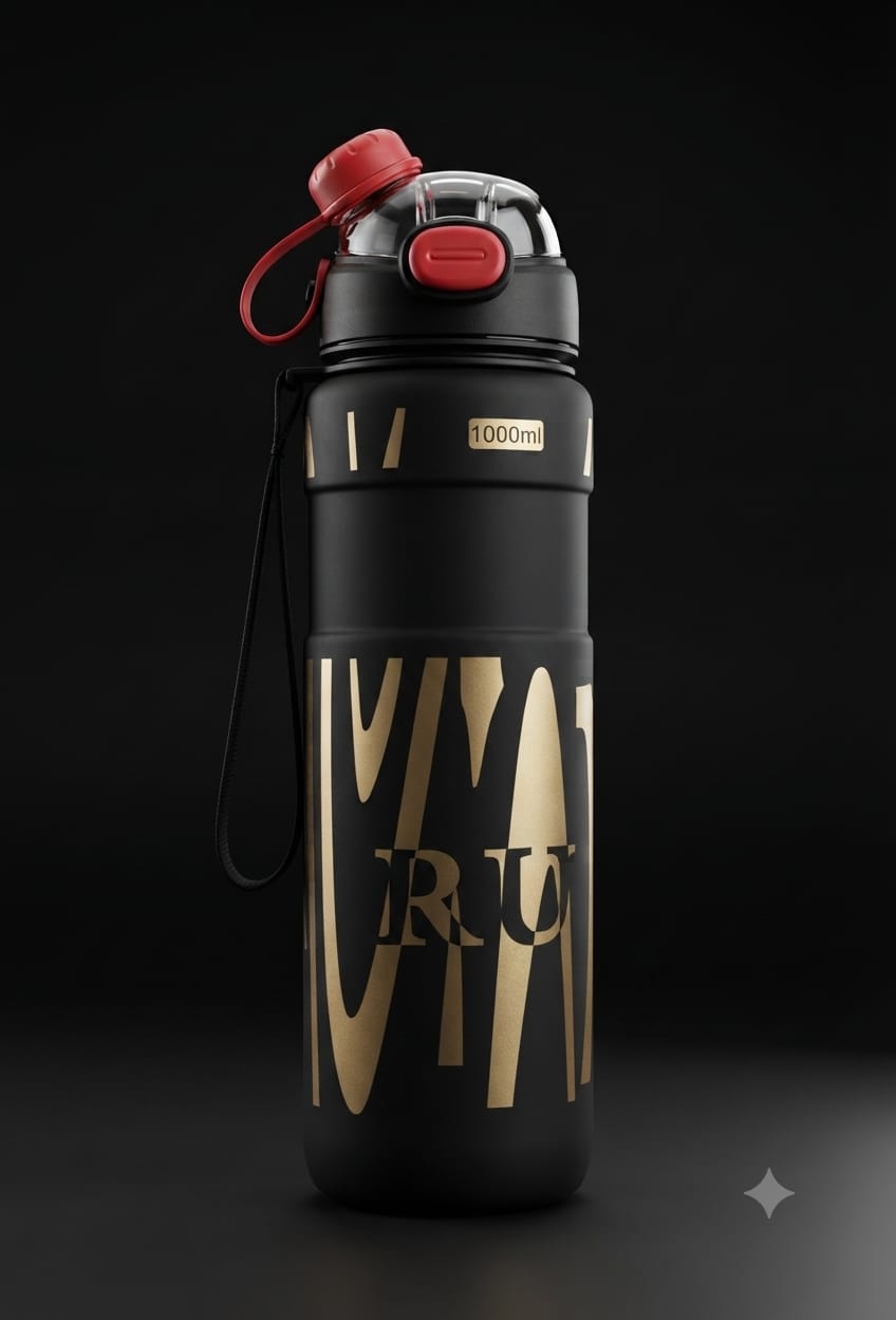 Bigman Premium 1000ml Sports Water Bottle with Straw