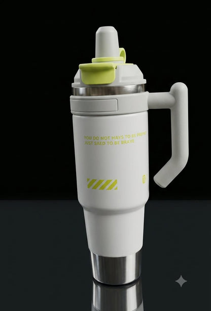 Bigman SportFlow 40oz Stainless Steel Insulated Tumbler with Handle & Straw
