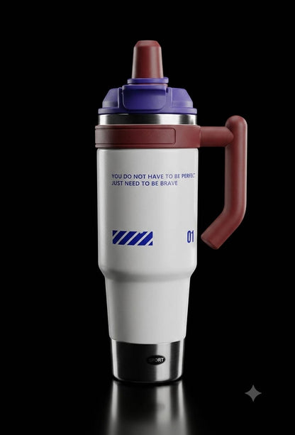 Bigman SportFlow 40oz Stainless Steel Insulated Tumbler with Handle & Straw