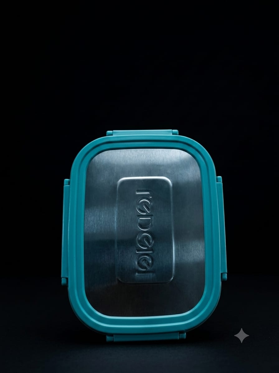 Stainless Steel Lunch Box with Locking Handles | Leak-Proof Food Container