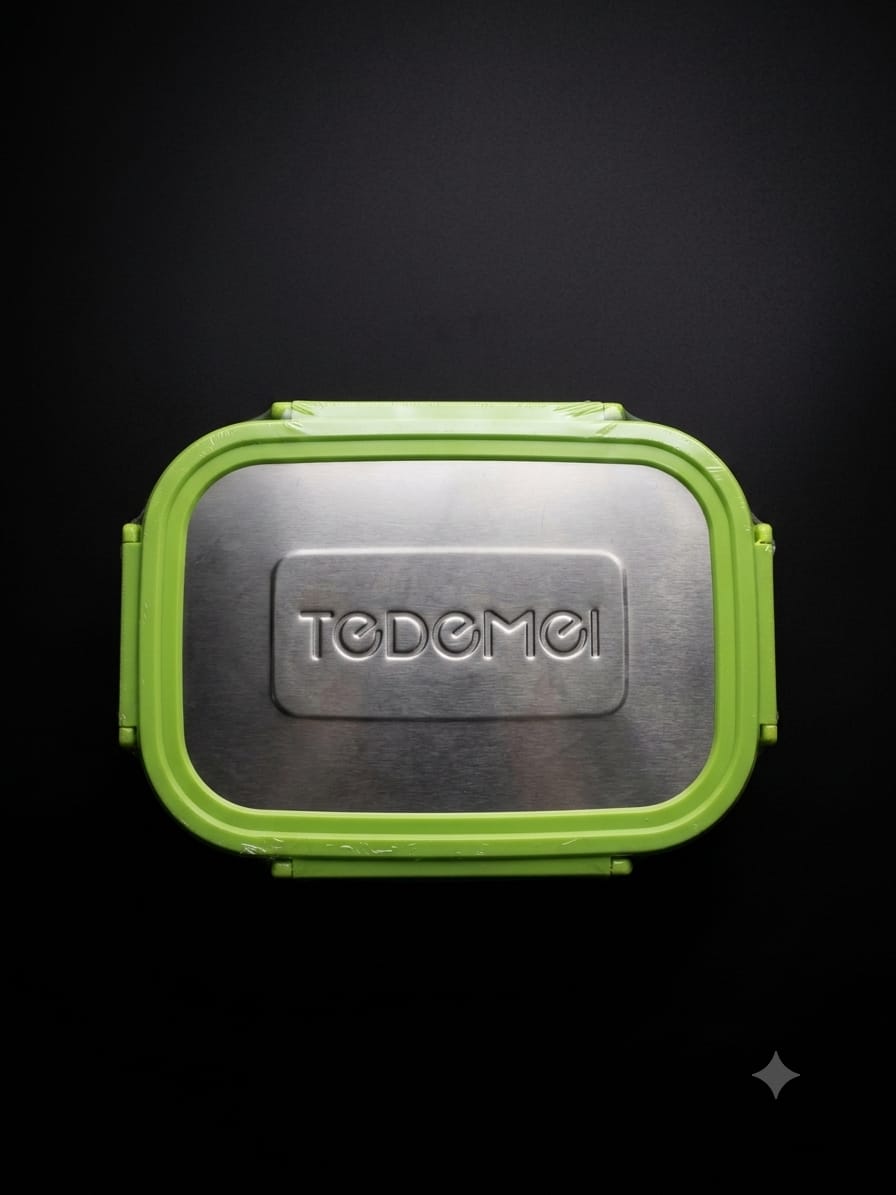 Stainless Steel Lunch Box with Locking Handles | Leak-Proof Food Container