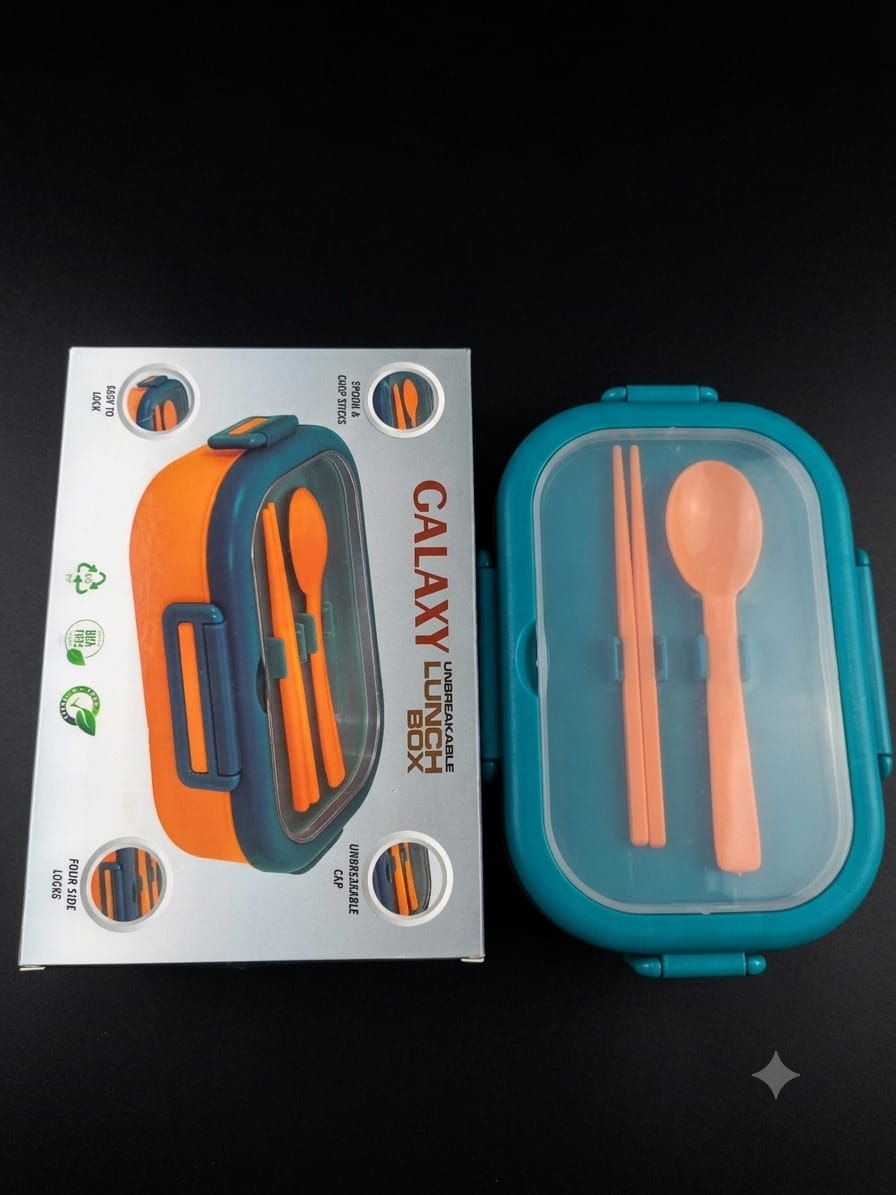Galaxy Lunch Box with Spoon & Chopsticks