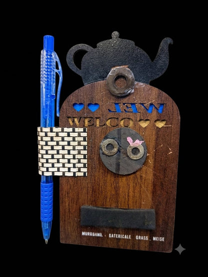 Coffee Teapot Fridge Magnet with Pen Holder