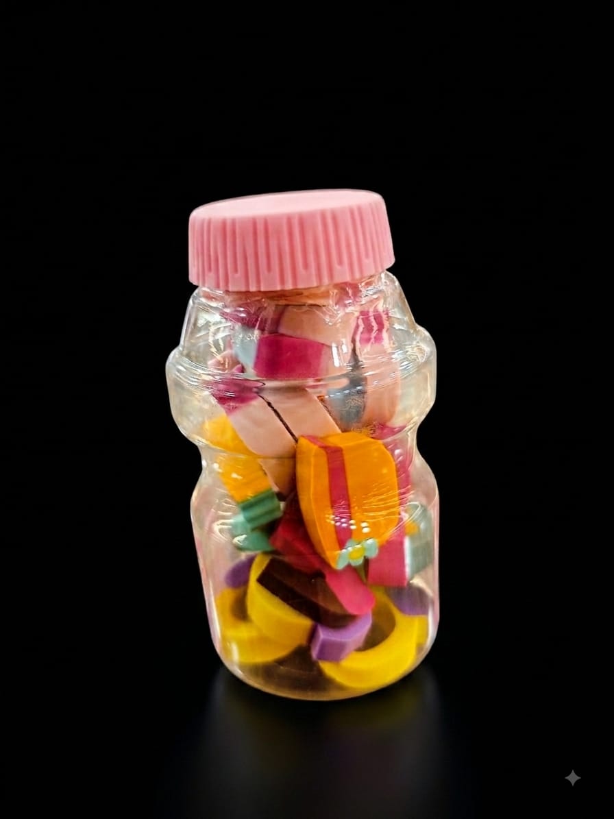 Cute Candy Eraser Jar Set