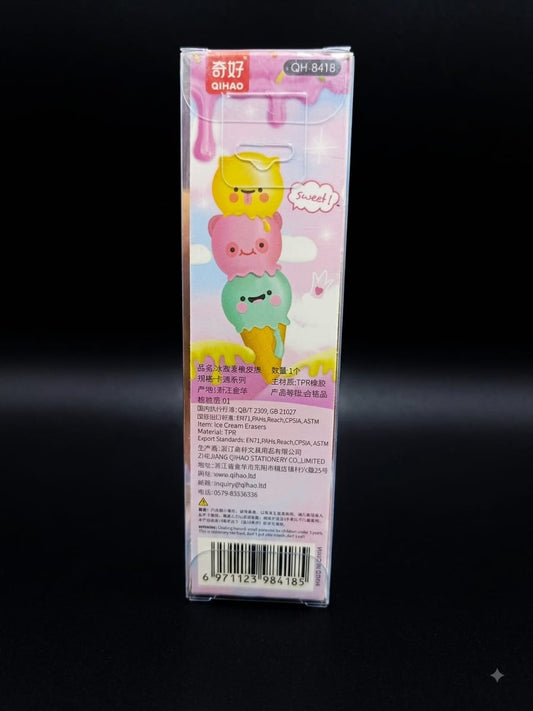 Cute Ice Cream Owl Eraser