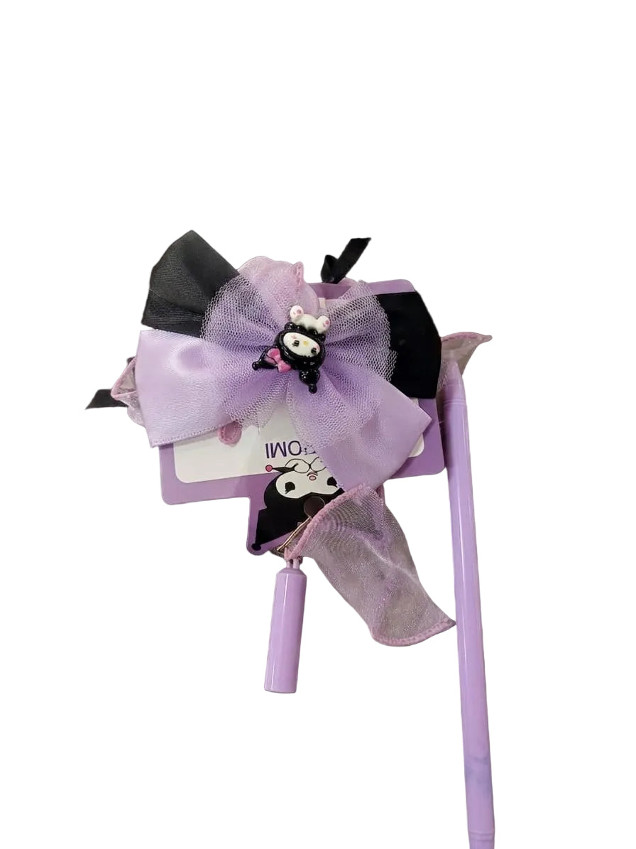 Bigman Kuromi Ribbon Pen & Hair Clip Set