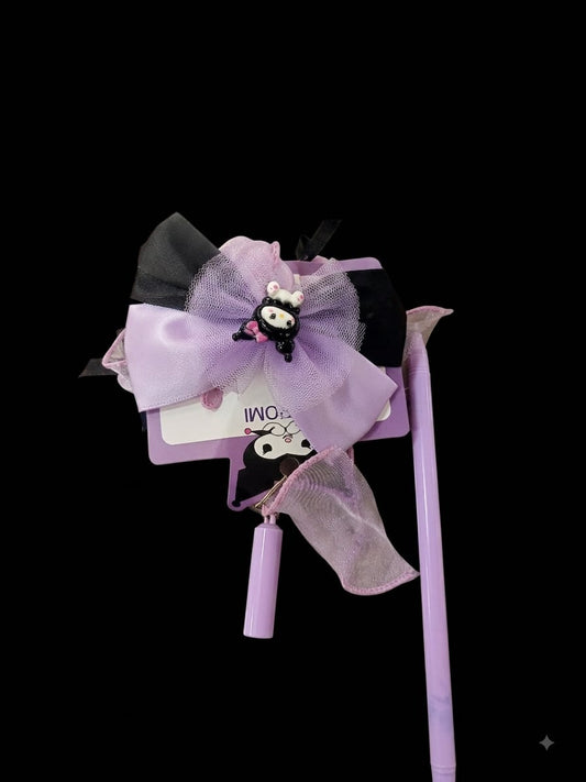 Bigman Kuromi Ribbon Pen & Hair Clip Set