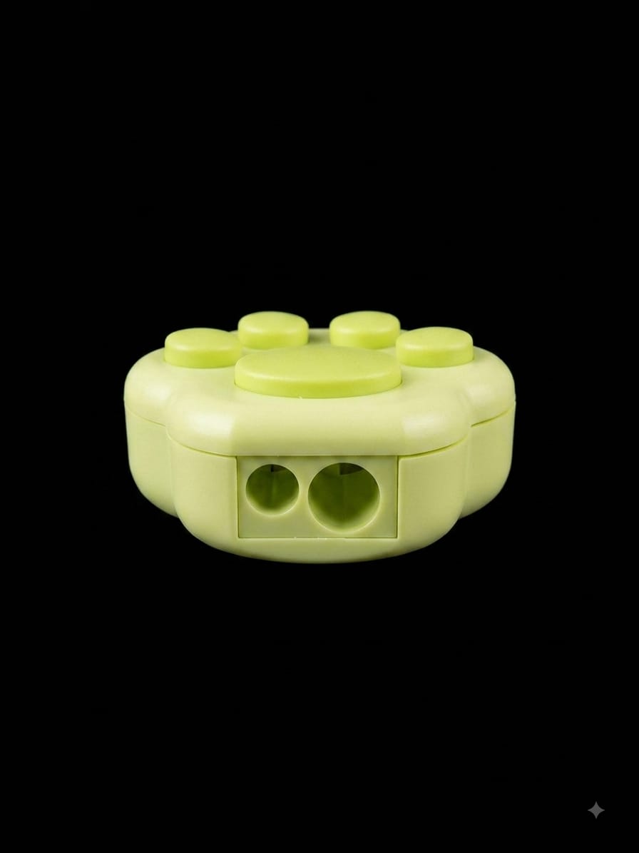 Bigman Green Cat Paw Eraser & Sharpener