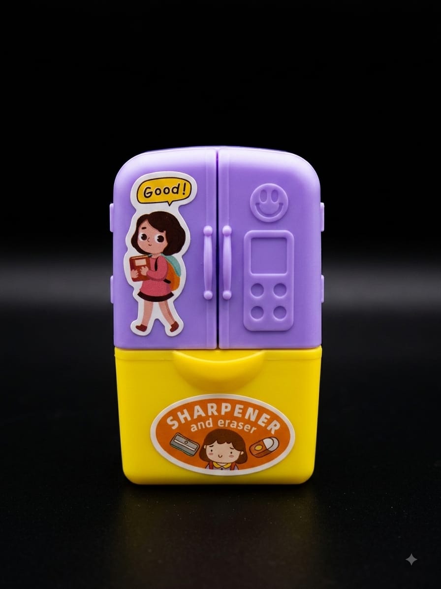 Bigman Purple Refrigerator Eraser & Sharpener