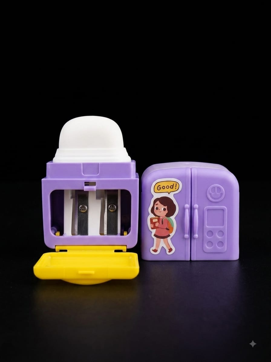 Bigman Purple Refrigerator Eraser & Sharpener