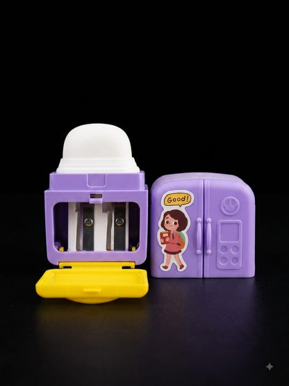 Bigman Purple Refrigerator Eraser & Sharpener