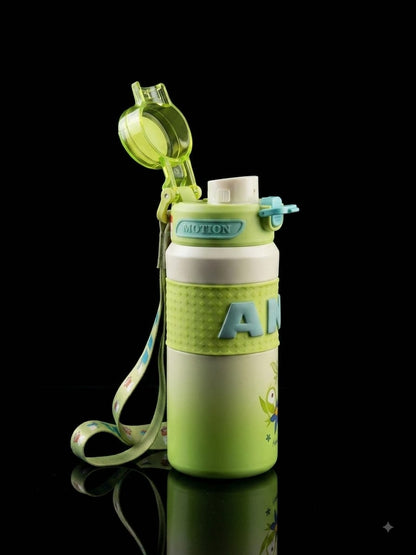 Bigman Green Sports Water Bottle with Strap