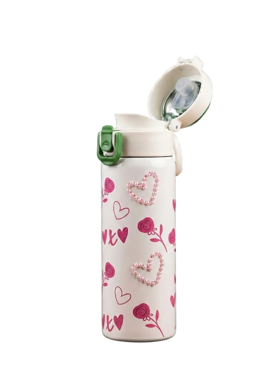 BIGMAN Heart Pearl Water Bottle