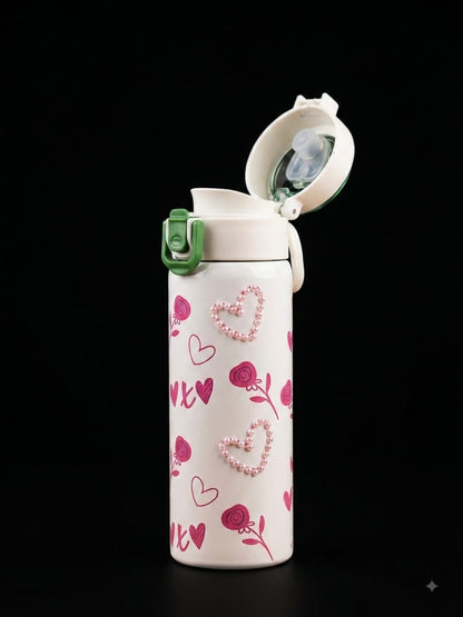BIGMAN Heart Pearl Water Bottle