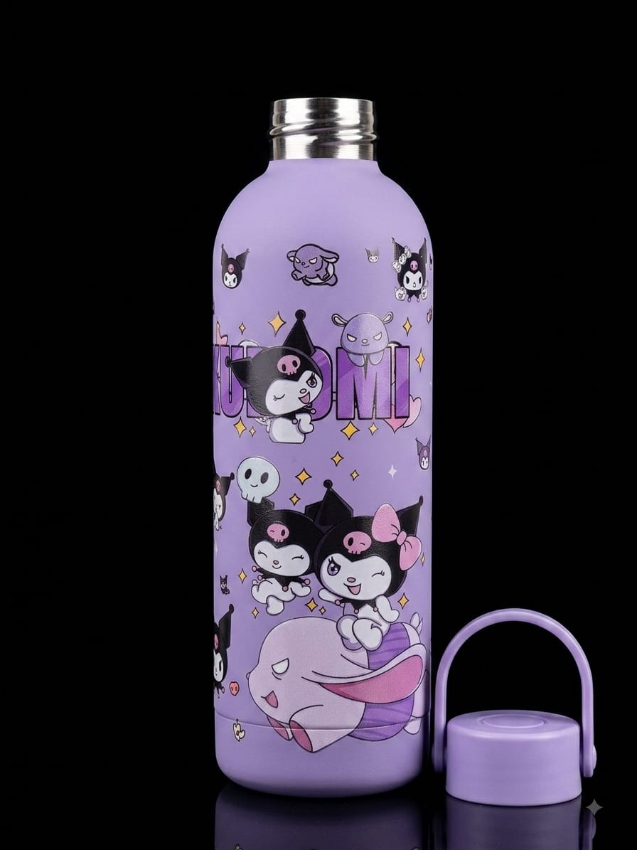 BIGMAN Kuromi Purple Water Bottle