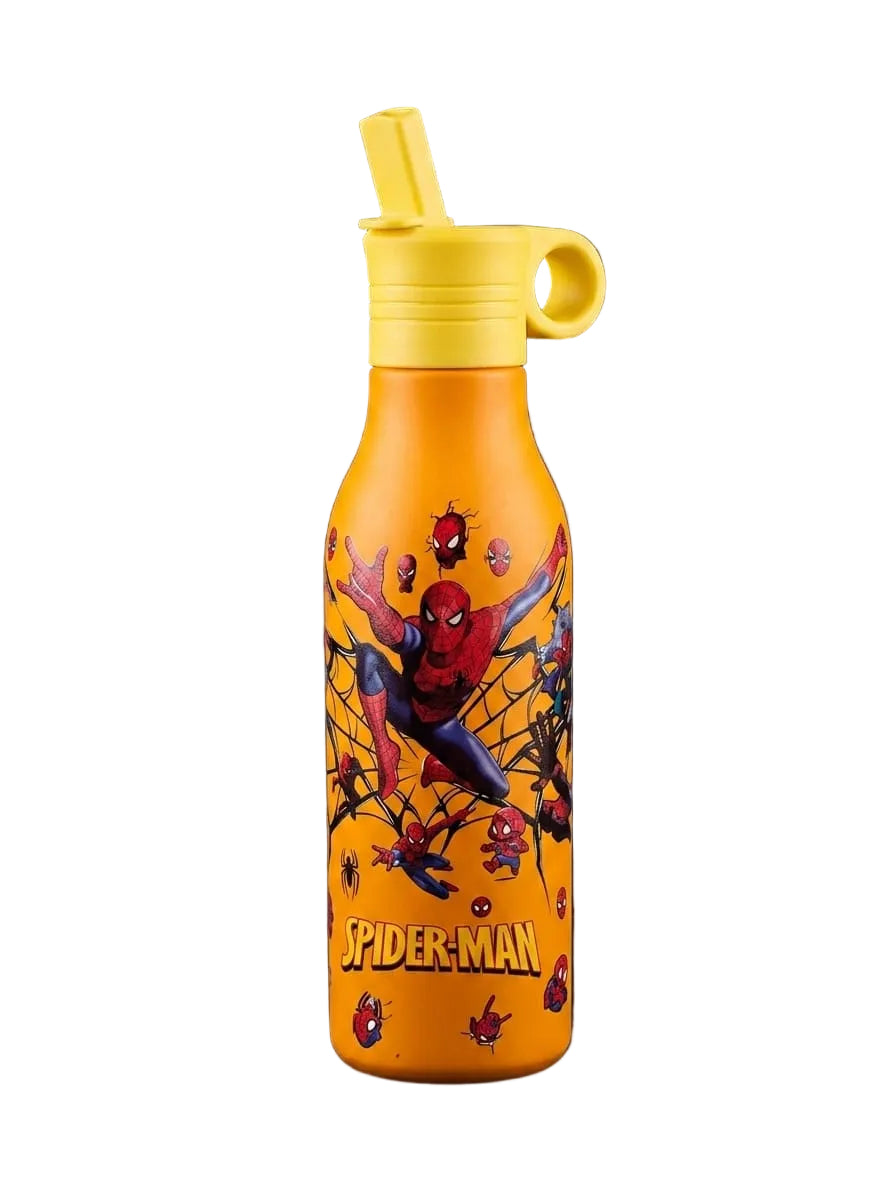 BIGMAN Spiderman Orange Water Bottle