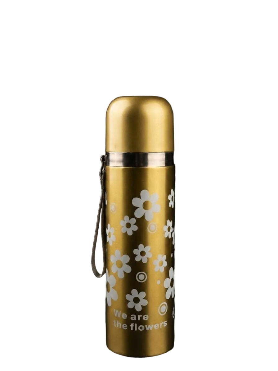 Bigman Gold Floral Stainless Steel Bottle
