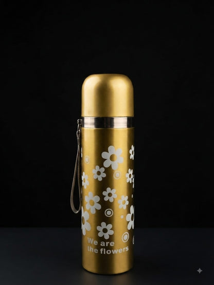 Bigman Gold Floral Stainless Steel Bottle