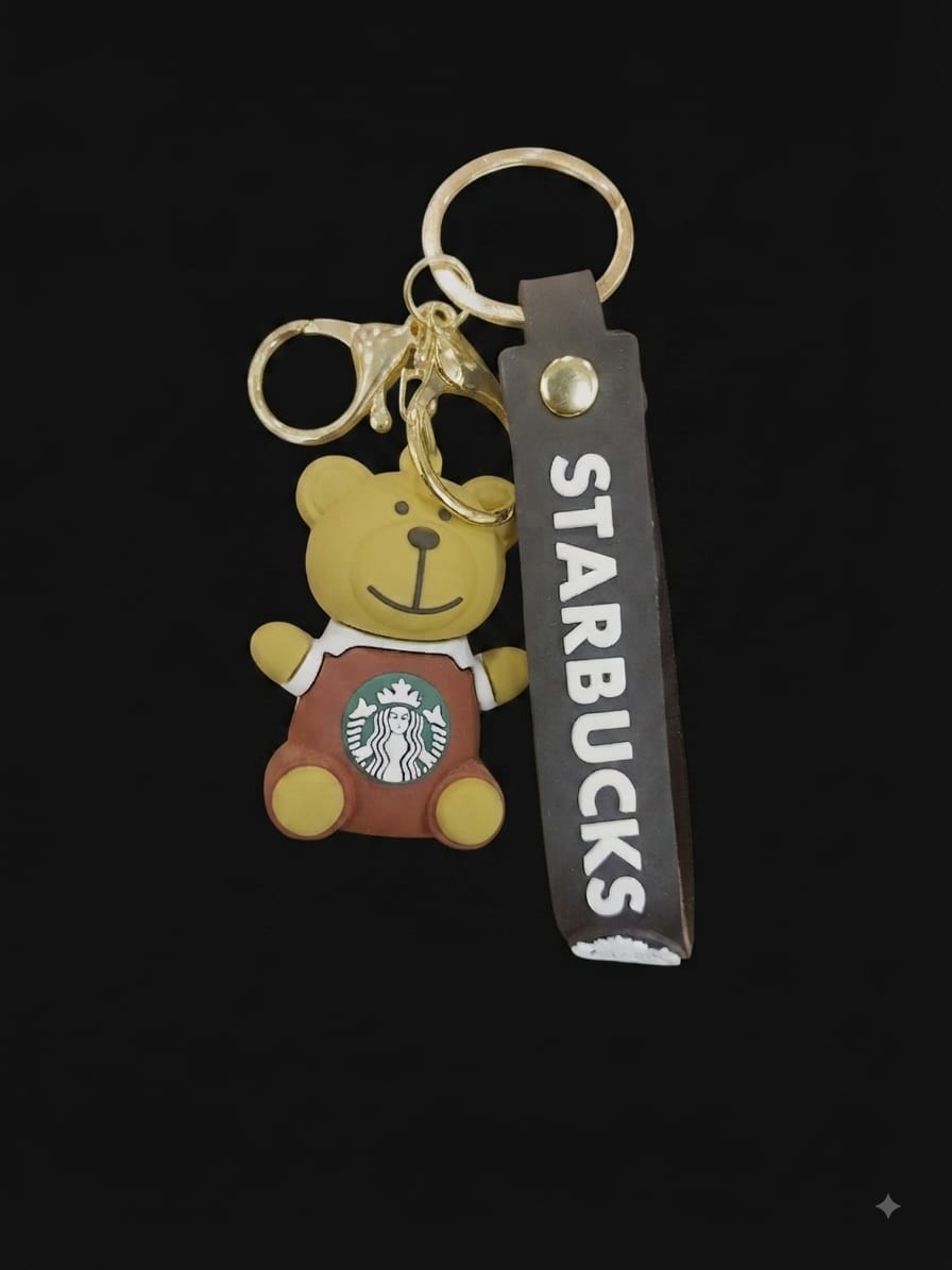 Bigman Starbucks Bear Keychain