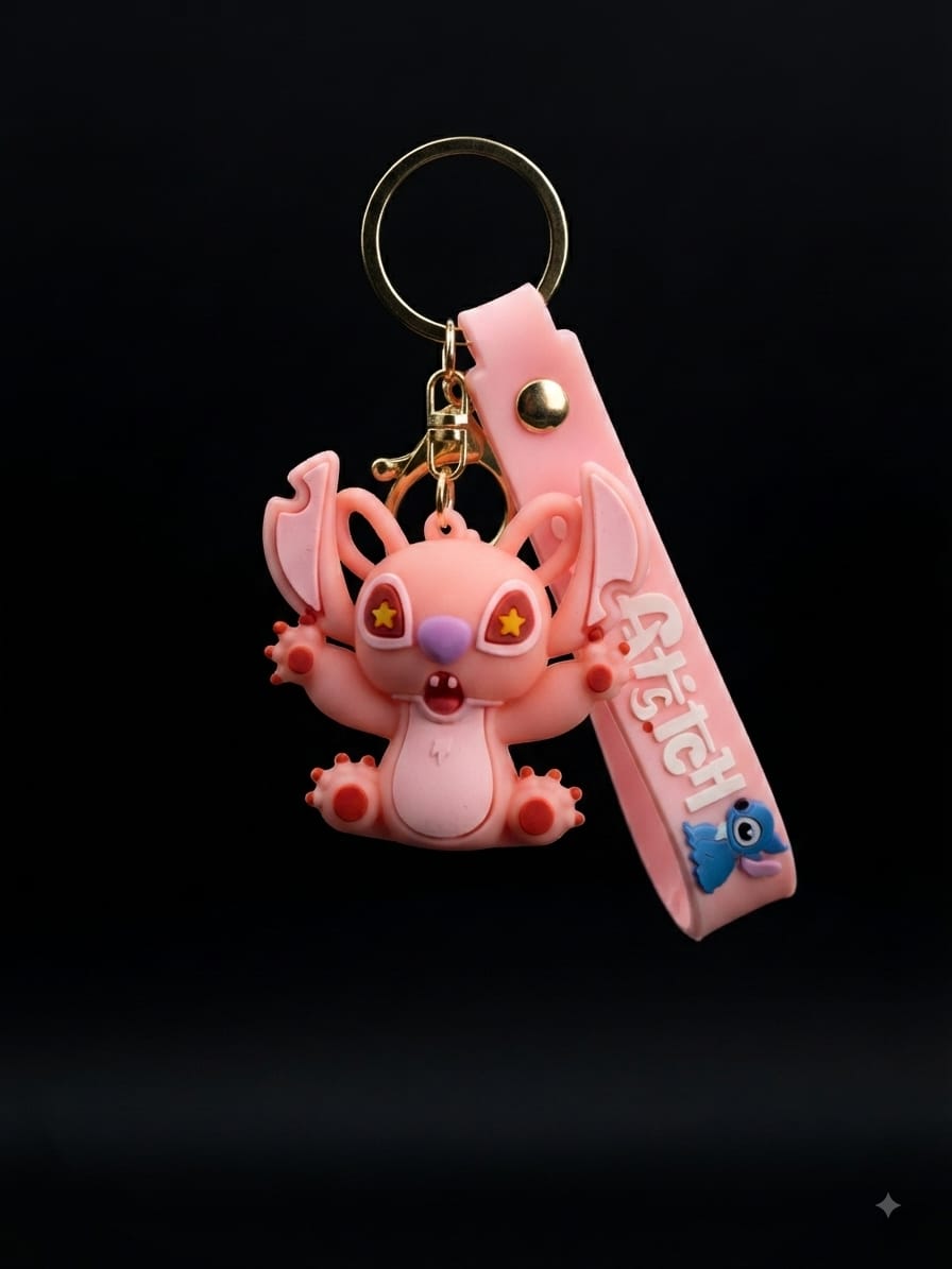 Pink Cute Character Keychain