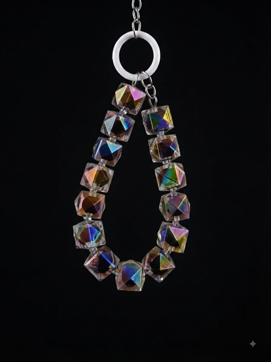 Multicolor Crystal Beaded Keychain